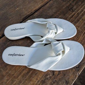 White Faux Snakeskin Sandals Sz 9 Summer Beach Wedding